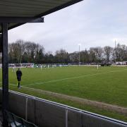Shawe View stadium as Trafford play Stalybridge in front of a respectable crowd of 572.