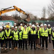 Leaders gather at milestone event at 80 affordable homes are about to be delivered near Lancashire\\\'s Old Trafford Cricket ground