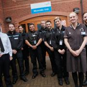 New Police recruits with Chief Constable Ian Hopkins