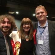 Aidan Williams with ward colleagues councillors Karina Carter and James Wright