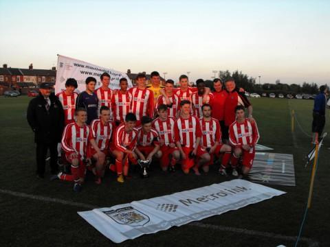 The Alty youth team who won the u-18 Manchester and District FA trophy