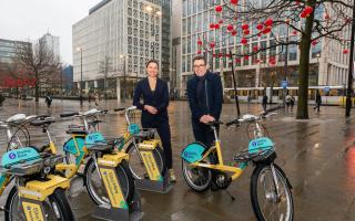 Active Travel commissioner Dame Sarah Storey (left) and Greater Manchester mayor Andy Burnham (right) praised the new sponsorship deal