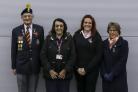 Veteran Vince Hastings, Jean Brookes of the Altrincham Royal British Legion, Emma Greenwood Store Manager at Smart Storage and Catherine Wooldridge also of the Altrincham Royal British Legion.