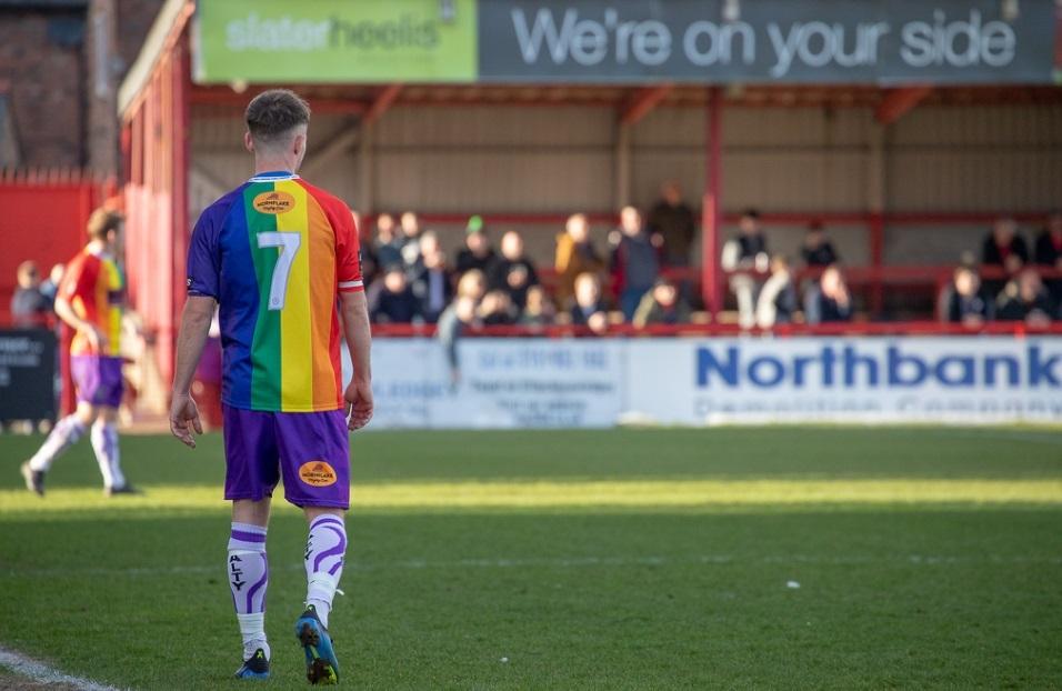 Fantastic' Altrincham FC wear LGBT-themed kit in competitive